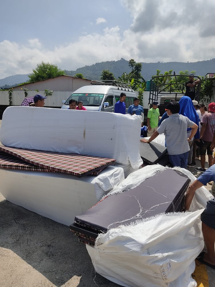 Devighat, Nuwakot relief distribution photograph 1