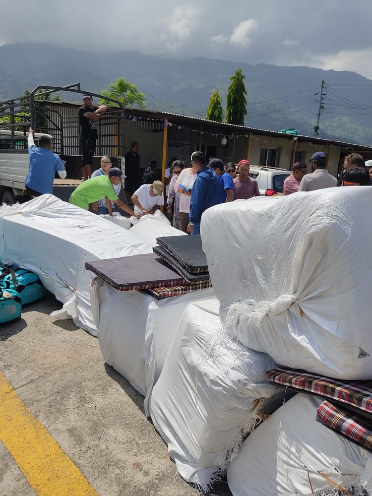 Devighat, Nuwakot relief distribution photograph 2