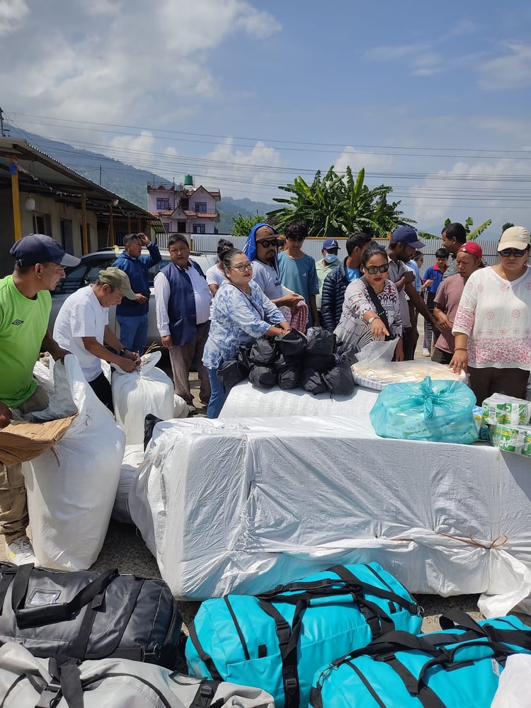 Devighat, Nuwakot relief distribution photograph 3