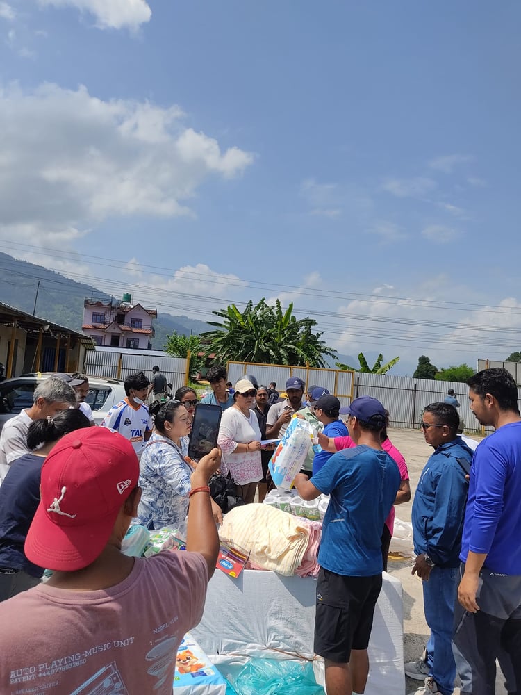 Devighat, Nuwakot relief distribution photograph 6
