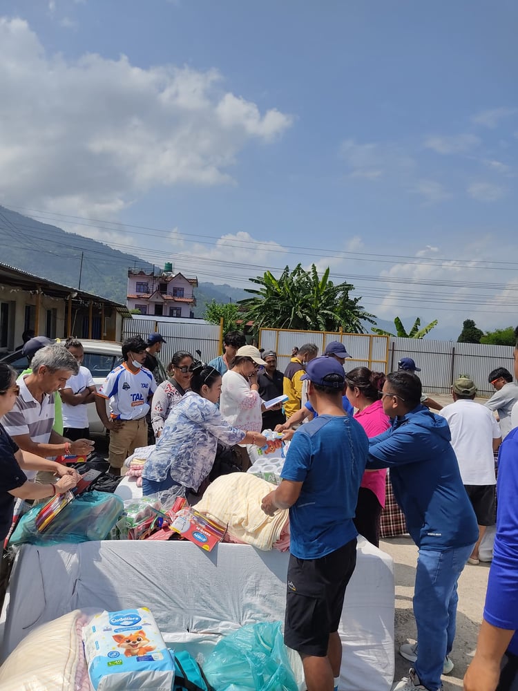 Devighat, Nuwakot relief distribution photograph 7