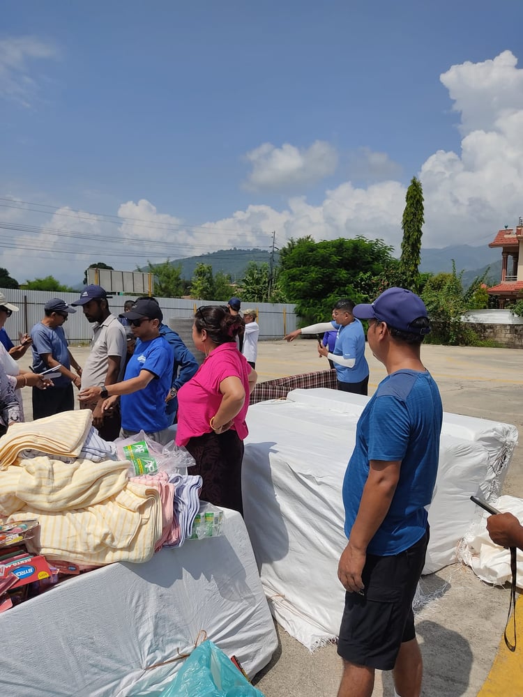 Devighat, Nuwakot relief distribution photograph 9